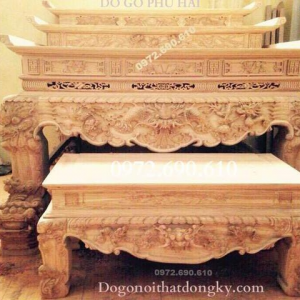 Bàn Thờ Mẫu Đẹp Kiểu Tam Cấp KT Chuẩn Lỗ Ban ST.143