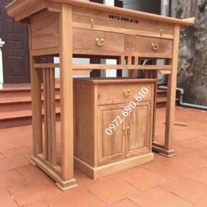 Mẫu Bàn Thờ Gỗ Gụ Đẹp Cho Căn Hộ Nhỏ ST.167
