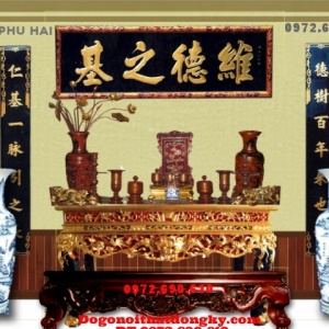 Bàn thờ gia tiên, bàn thờ đẹp đồ gỗ phú hải ST55