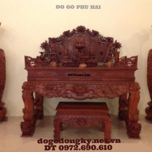 Sập thớ Tứ linh gỗ gụ, Án gian hổ phù ST30