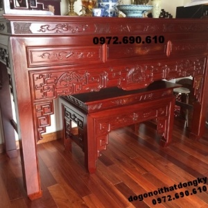 Án gian thờ Bàn thờ gỗ gụ, cho phòng thờ đẹp BT75