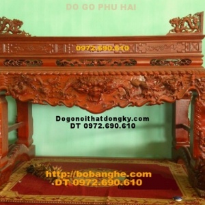 Bàn thờ gỗ hương ,Sập thờ tứ linh ST23