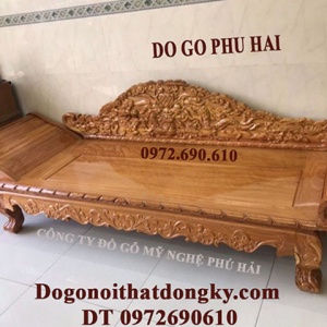 Trường Kỷ Gỗ Kiểu Sofa Nằm Thư Giãn Cho Người Già GL.22