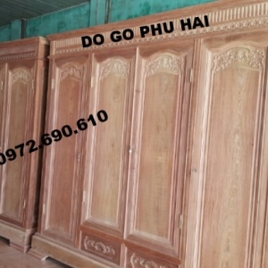 Tủ áo đẹp, Tủ quần áo giá rẻ 4 cánh gỗ hương TA11