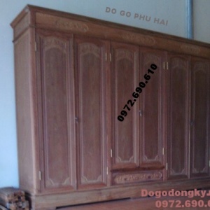 Tủ Để Quần Áo Đẹp Gỗ Tự Nhiên, Tủ Áo 6 Cánh TA.25