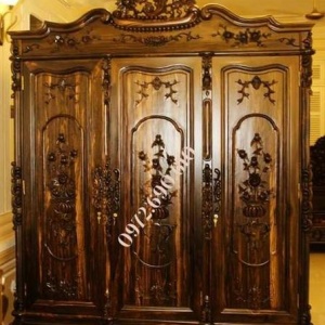 TỦ QUẦN ÁO, Tủ Áo 3 Buồng 3 Cánh Gỗ Mun TA.47