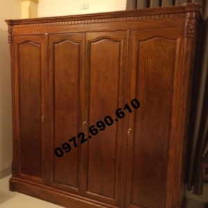 Tủ gỗ để quần áo 4 Buồng 4 Cánh TA7