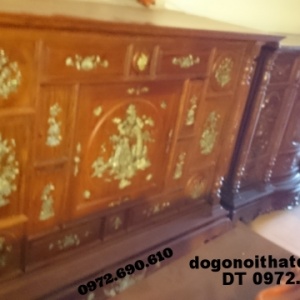 Tủ thờ khảm ốc gỗ gụ kích thước lỗ ban TT.36