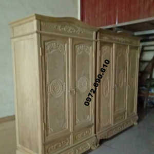 Tủ Quần Áo 2 Buồng, Gỗ Gụ, Gỗ Hương, Gỗ Dổi TA.38