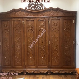 NGẮM Mẫu Tủ Đựng Quần Áo Siêu bền Đẹp 6 Cánh TA56