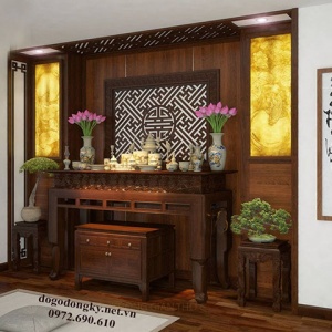 Mẫu Vách Ngăn Phòng Thờ - 2022 Vách Cnc ÓP Tường Bàn Thờ Đẹp