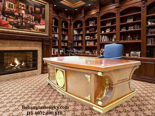 bàn giám đốc gỗ gõ đỏ