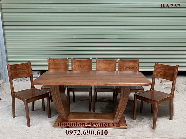 Bộ bàn ghế ăn gía rẻ gỗ sồi nga 