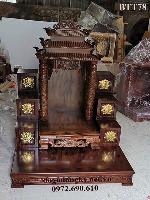 Bàn thờ thần tài cột rồng Bàn thờ thần tài cột rồng