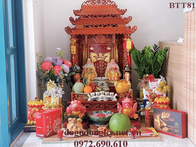 Bàn thờ thần tài mẫu đẹp Bàn thờ thần tài mẫu đẹp