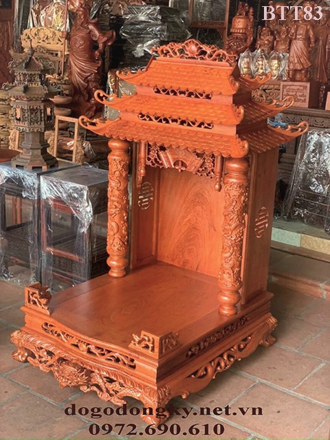 Bàn thờ thần tài 3 mái cong