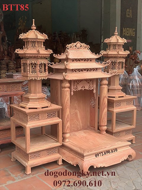 Bàn thờ thần tài gỗ gõ hương Bàn thờ thần tài gỗ gõ hương