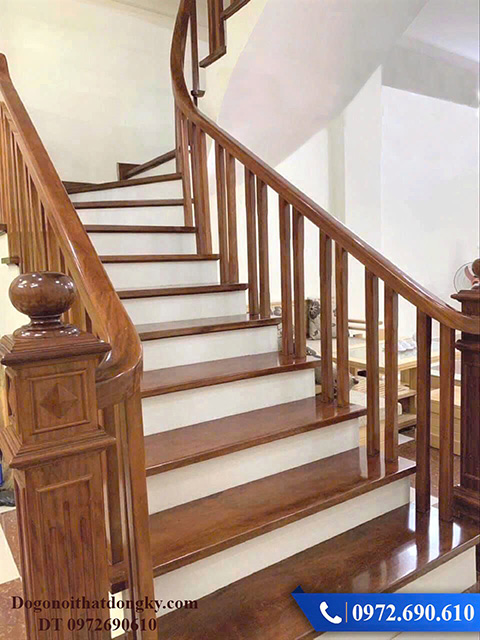 Tay vịn cầu thang gỗ đẹp Tay vịn cầu thang gỗ đẹp
