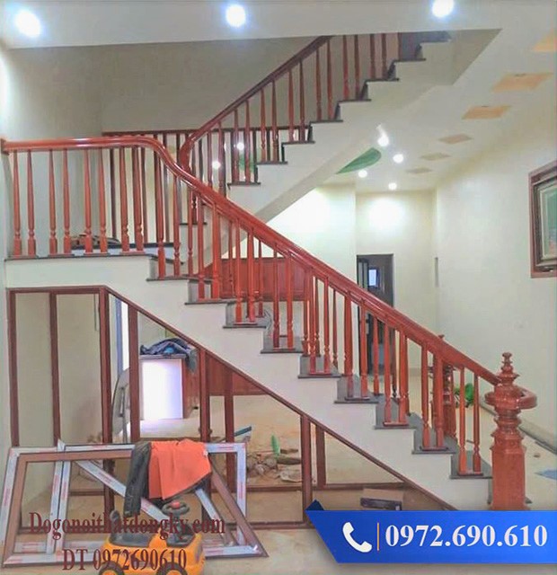 Mẫu tay vịn cầu thang đẹp Mẫu tay vịn cầu thang gỗ đẹp