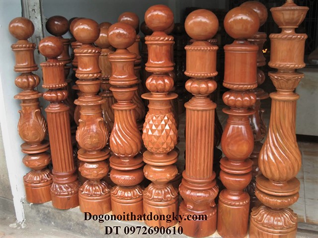 Mẫu trụ càu thang gỗ đẹp Mẫu trụ càu thang gỗ đẹp