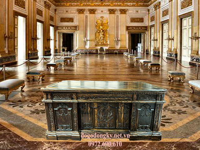 ban ghe lam viec go mun hoa