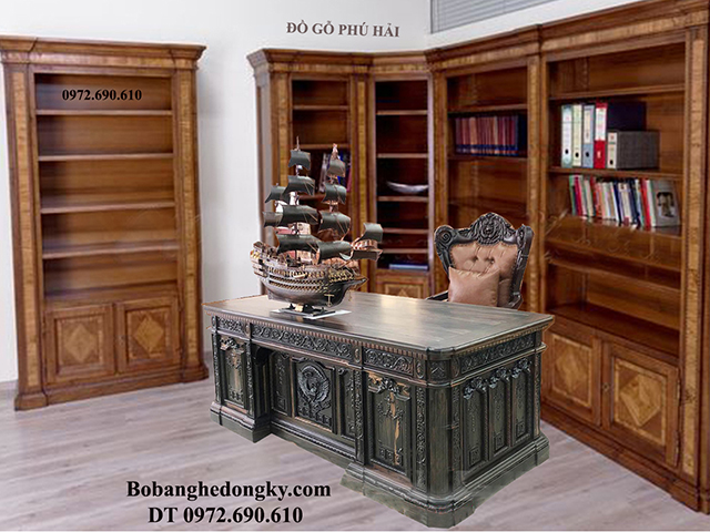 ban ghe lam viec go mun cao cap