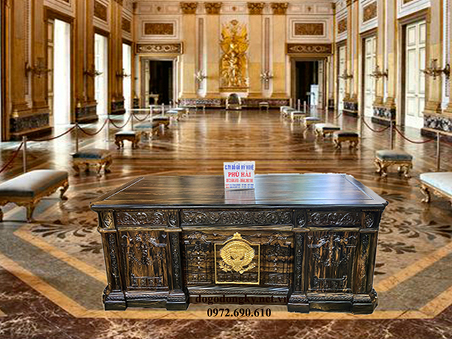 bàn ghế làm việc phòng giám đốc gỗ mun