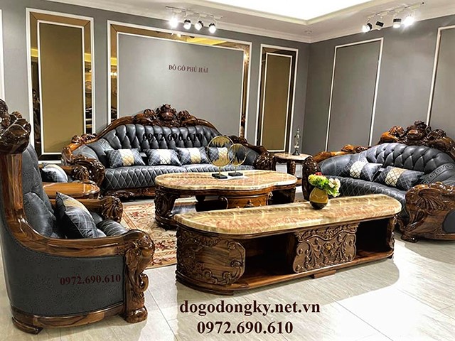 Bàn ghế sofa da