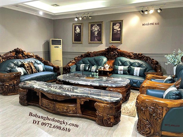 Bàn ghế sofa da đẹp