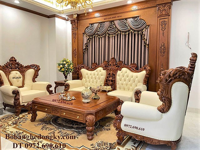 Bàn ghế sofa bọc đệm