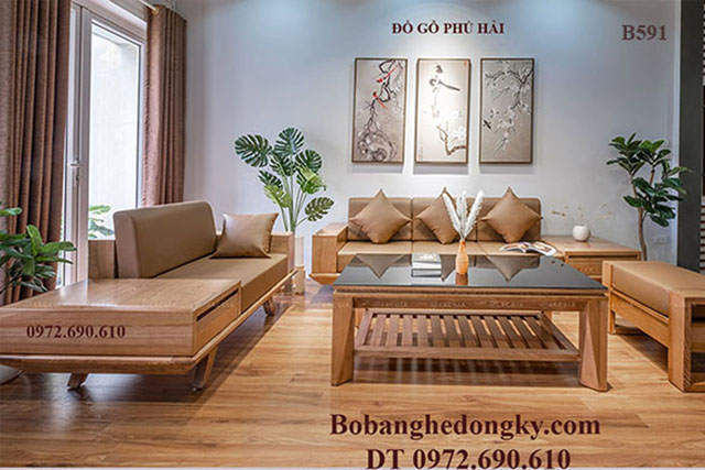 Bàn ghế sofa gỗ giá rẻ