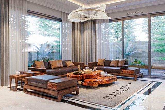 Bàn ghế sofa gỗ đẹp