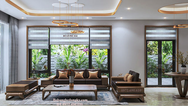 Bàn ghế sofa gỗ đẹp
