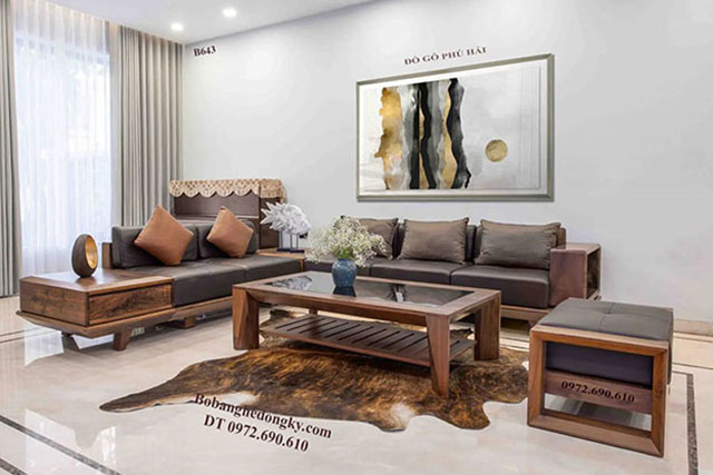 Bàn ghế sofa gỗ hiện đại