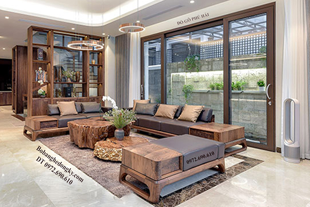 Bàn ghế sofa gỗ hiện đại Bàn ghế sofa gỗ hiện đại giá rẻ