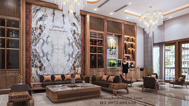 bàn ghế sofa gỗ hiện đại