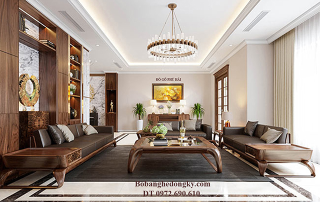 Bàn ghế sofa gỗ hiện đại