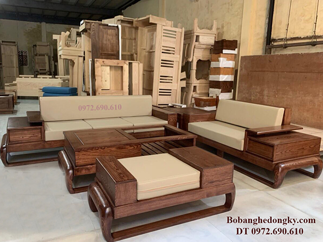 Bàn ghế sofa gỗ hiện đại