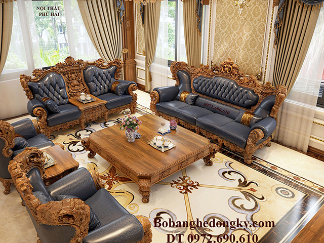 Bàn ghế sofa tân cổ điển