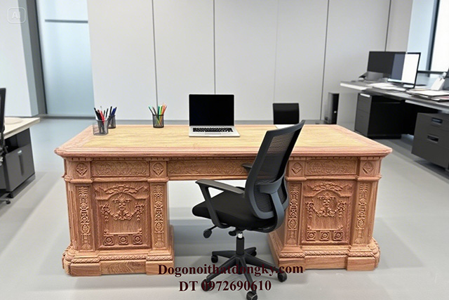 Bàn giám đốc gỗ gõ đỏ Bàn giám đốc gỗ gõ đỏ