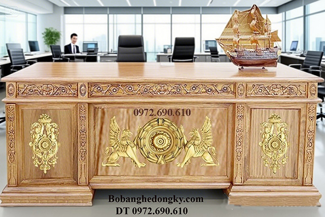 Bàn giám đốc gỗ gõ đỏ Bàn giám đốc gỗ gõ đỏ