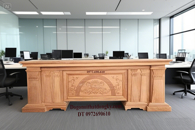 Bàn giám đốc gỗ tự nhiên Bàn giám đốc gỗ tự nhiên