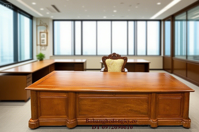 Bàn làm việc gỗ gõ đỏ Bàn làm việc gỗ gõ đỏ tự nhiên