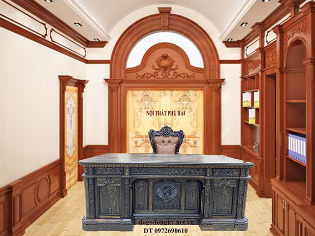 bàn làm việc gỗ mun cao cấp