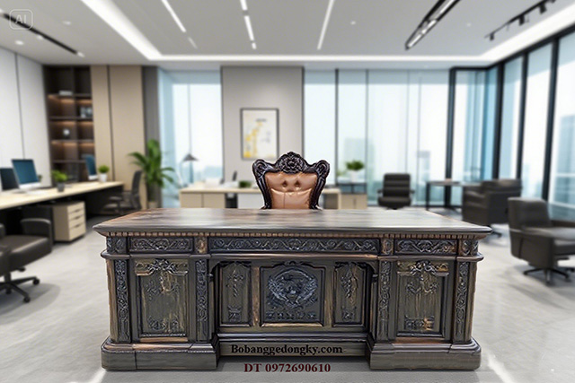 Bàn làm việc gỗ mun lào Bàn làm việc gỗ mun lào