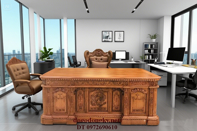 Bàn làm việc gỗ tưn nhiên Bàn làm việc gỗ tưn nhiên