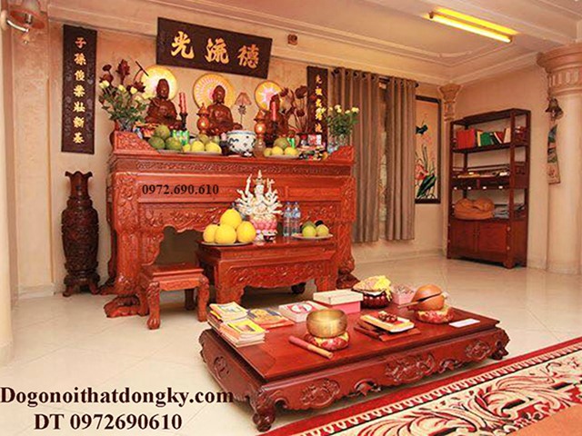 B&agrave;n thờ gỗ gụ
