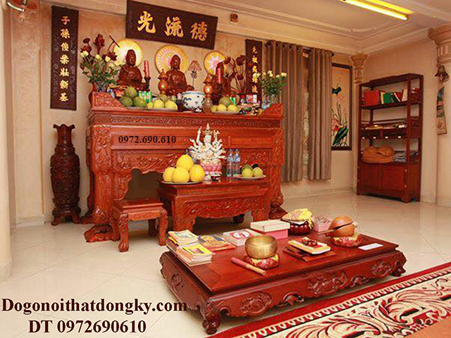 B&agrave;n thờ phật mẫu đẹp