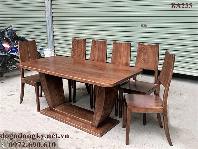 Bộ bàn ghế ăn gỗ sồi mỹ Bộ bàn ghế phòng ăn giá rẻ gỗ sồi mỹ