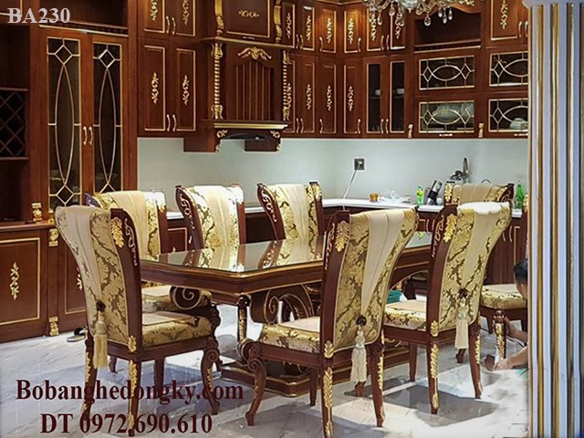 bộ bàn ghé ăn sang trọng Bộ Bàn Ghế Ăn Thiết Kế “Siêu Sang Trọng” | Đồ Gỗ Phú Hải